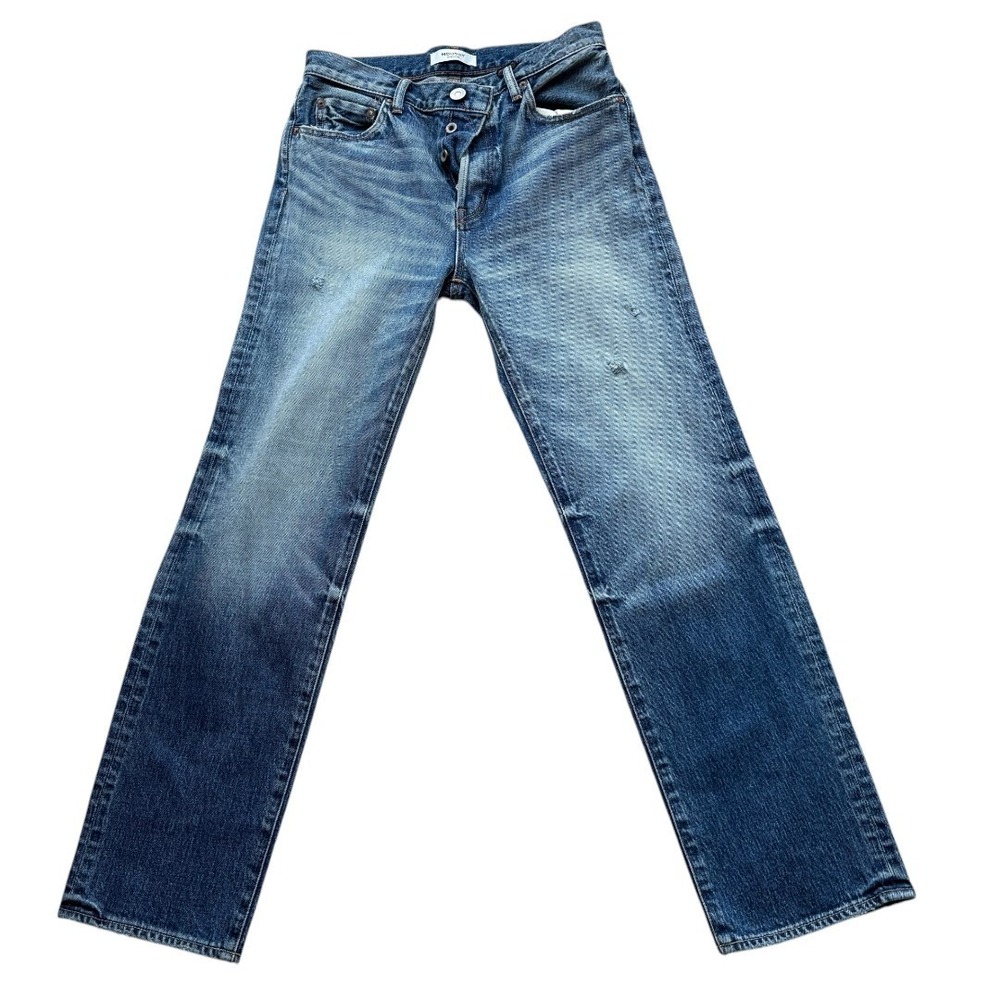 Moussy Vintage Straight Leg Jeans Women's 25 Distressed Button Fly Jeans Denim
